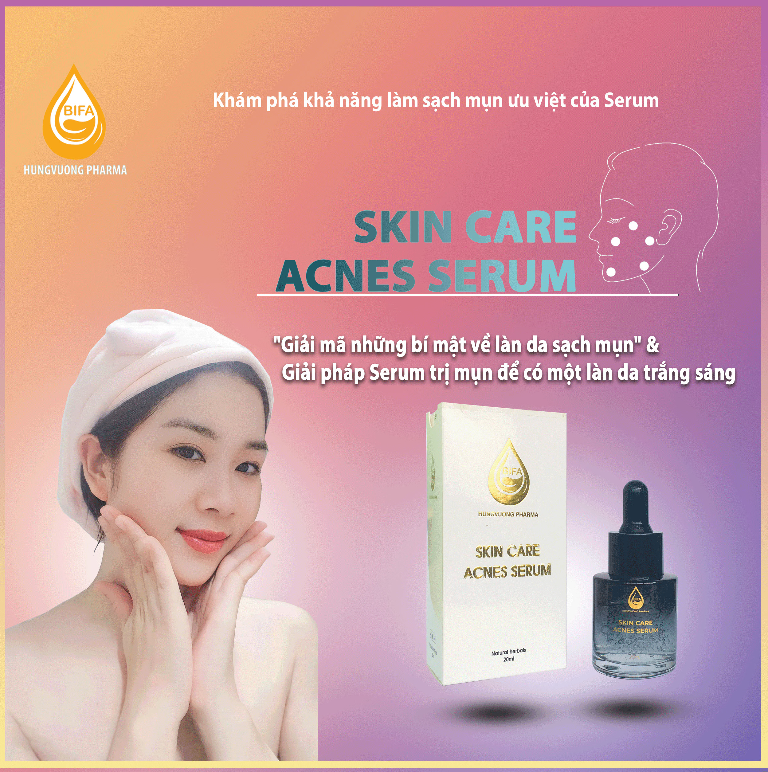 Serum hỗ trợ trị mụn và dưỡng da Bifa