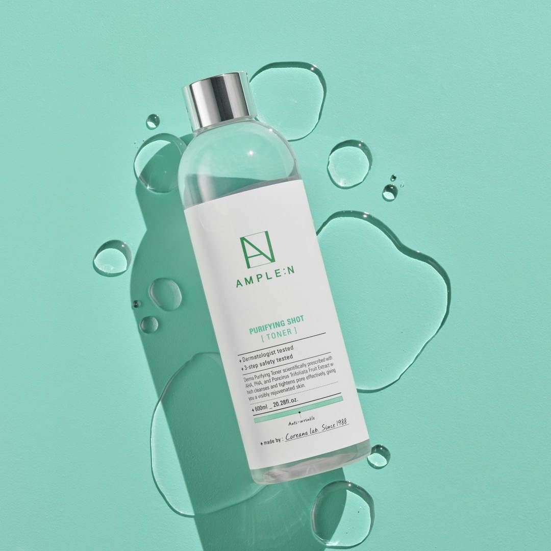 Nước hoa hồng làm sạch, se khít lỗ chân lông Ample:N Purifying Toner 600ml