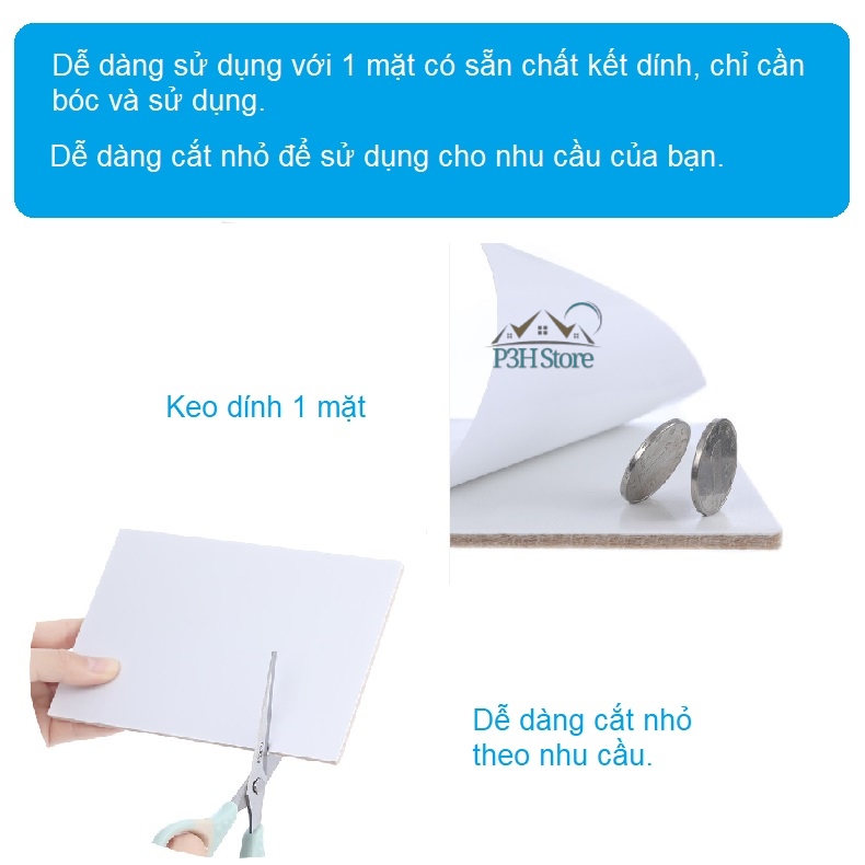 Vĩ 113 miếng lót chân ghế chân bàn bằng nỉ dày 5mm chống trượt tránh trầy xước sàn nhà PS-235