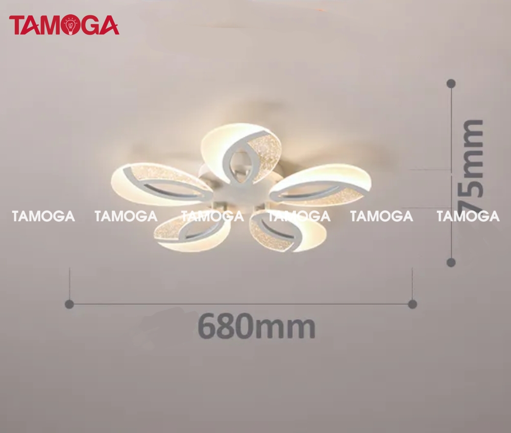 Đèn ốp trần phòng khách 5 cánh TAMOGA ARTH 2050