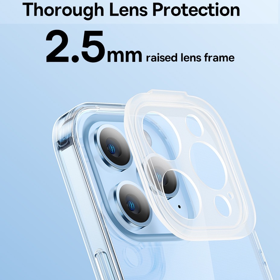 Ốp lưng chống sốc trong suốt cho iPhone 14 Pro hiệu Baseus Protective Case trang bị khung bảo vệ camera, chống chịu va đập cực tốt, độ trong suốt chuẩn HD - hàng nhập khẩu