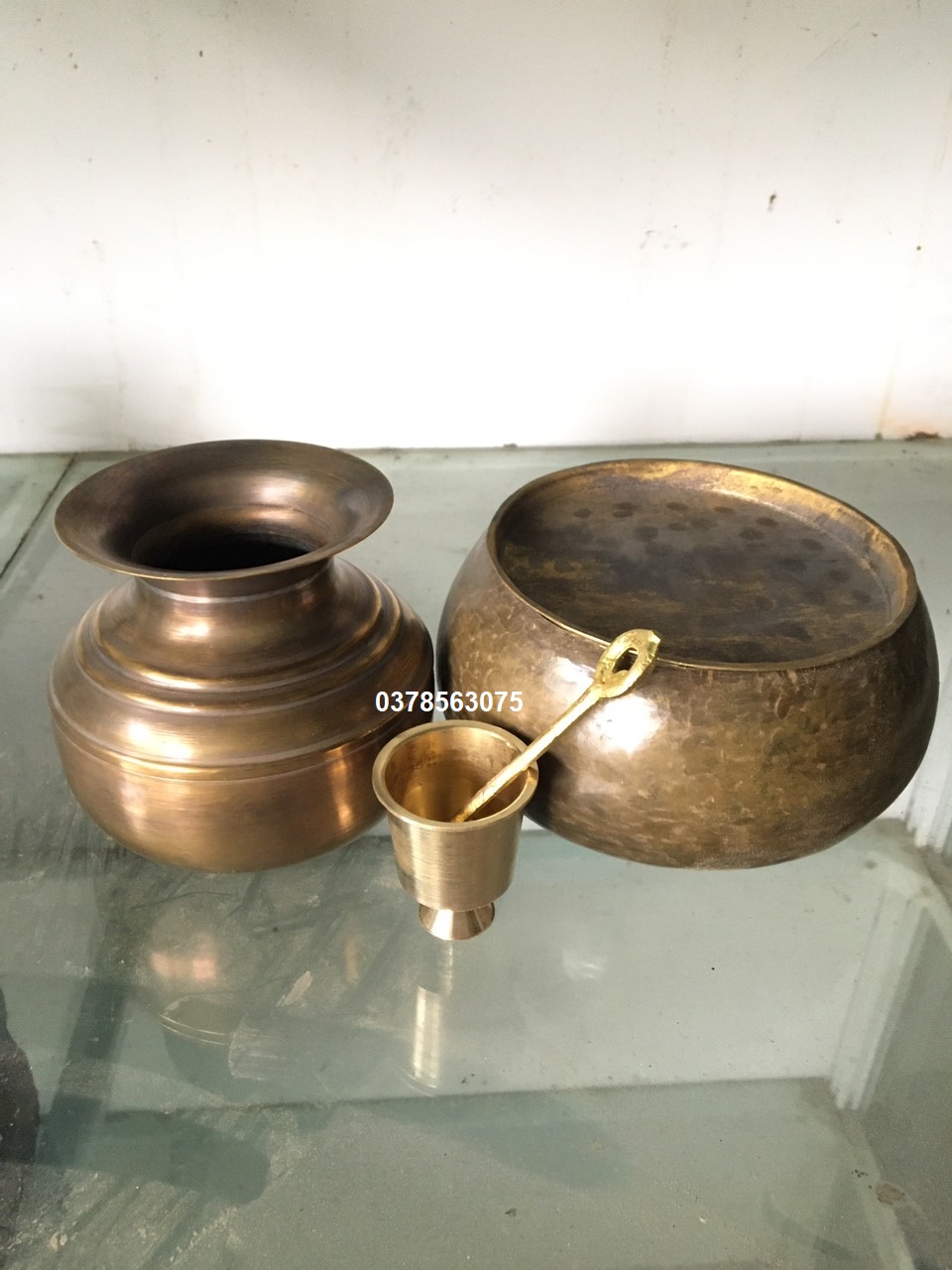 Combo cơi trầu,ống nhổ, cối giã trầu bằng đồng
