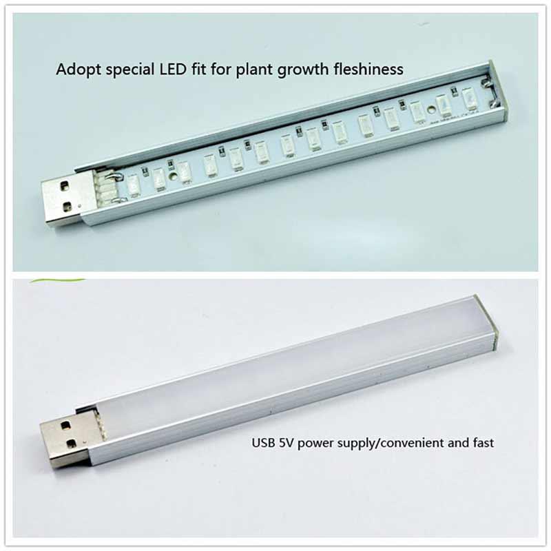 Đèn LED USB 14 Ô Quang Phổ Cho Cây Trồng Phát Triển