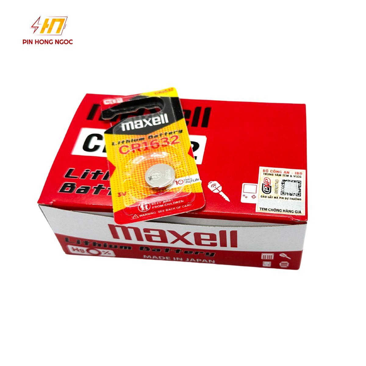 Pin CR1632 Maxell Lithium 3V Cao Cấp sản xuất tại Nhật Bản