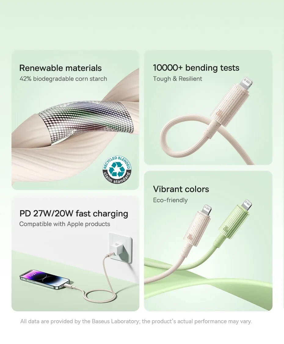 Cáp Sạc Nhanh Baseus Habitat Series Type-C to Lai-nin PD 20W (Fast Charging Data Cable) - Hàng chính hãng