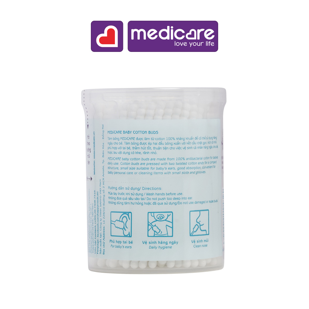 0133266 Tăm bông MEDiCARE Baby 180 cây