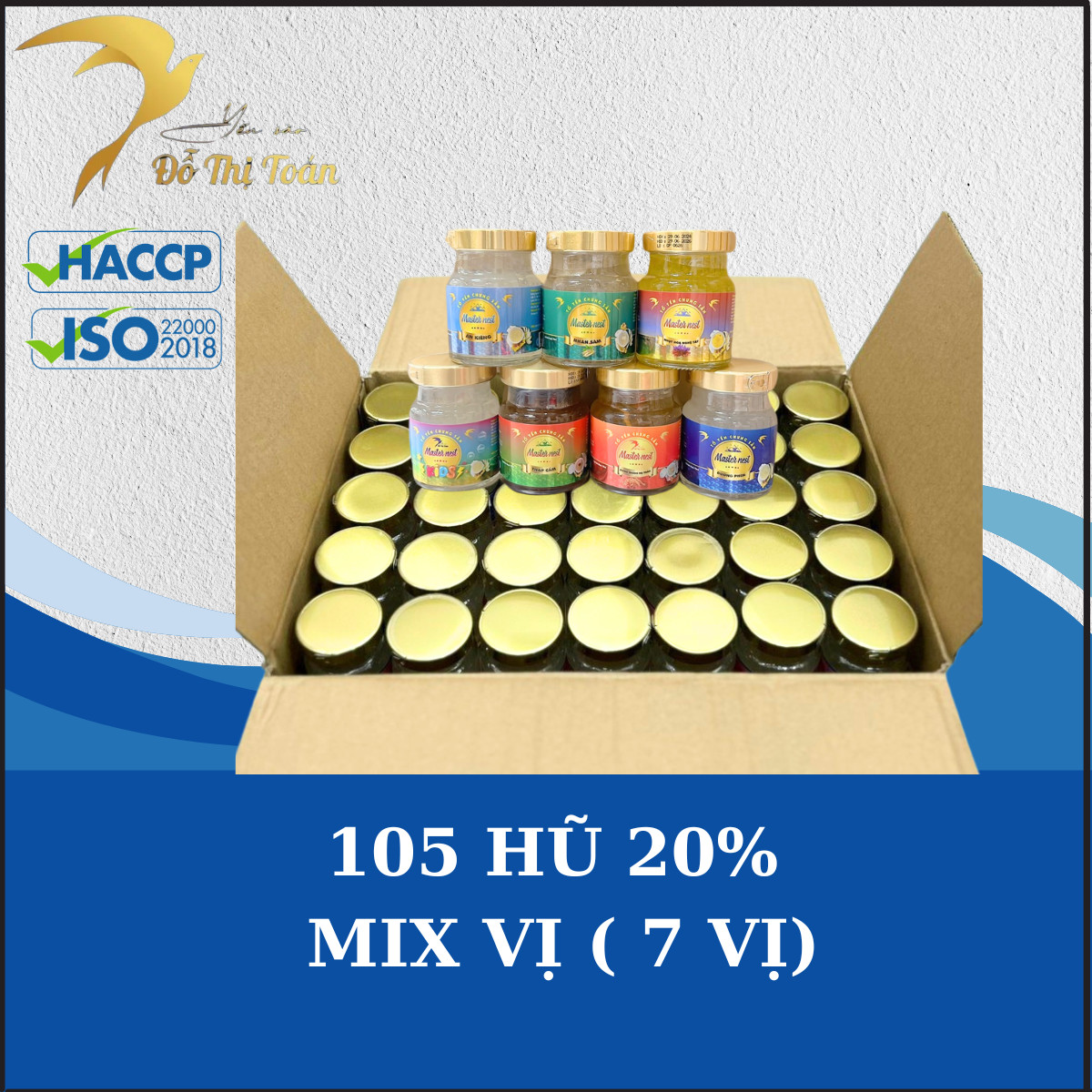 [DTT] 105 hũ 20% Yến Chưng Chọn Vị - Yến sào Đỗ Thị Toán