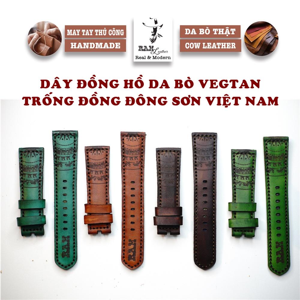 Tổng hợp dây đồng hồ trống đồng da bò thảo mộc cao cấp sang trọng bền chắc - chính hãng RAM Leather