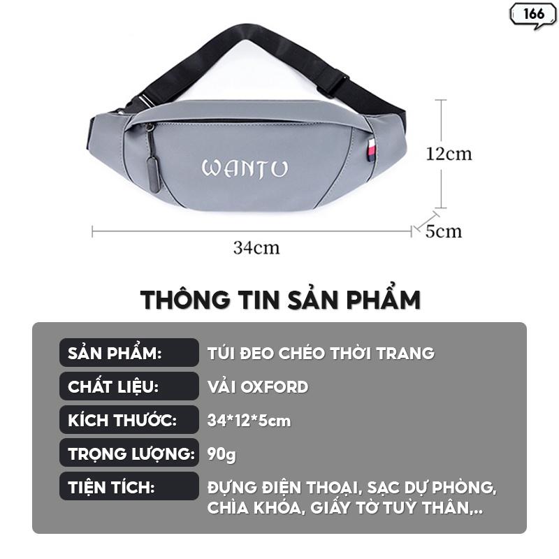 Túi Bao Tử Đeo Chéo Thời Trang Mẫu Unisex Nam Nữ Phù Hợp Đi Làm Đi Chơi Chạy Bộ Dạo Phố 166