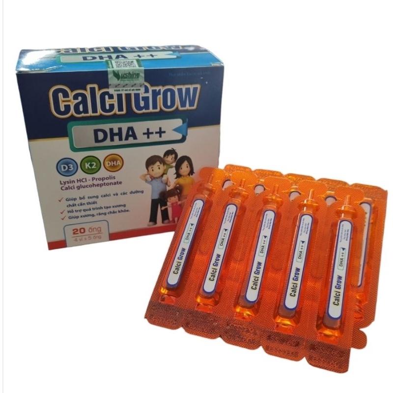 Calci Grow DHA  Bổ sung Canxi và các dinh dưỡng cần thiết, hỗ trợ quá trình tạo xương. Hộp 20 ống x 10ml