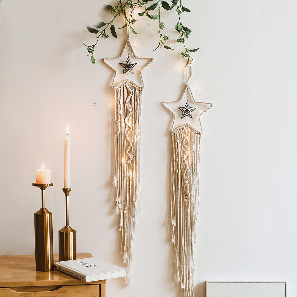 Dream Catcher Boho Treo Tường Hình Ngôi Sao