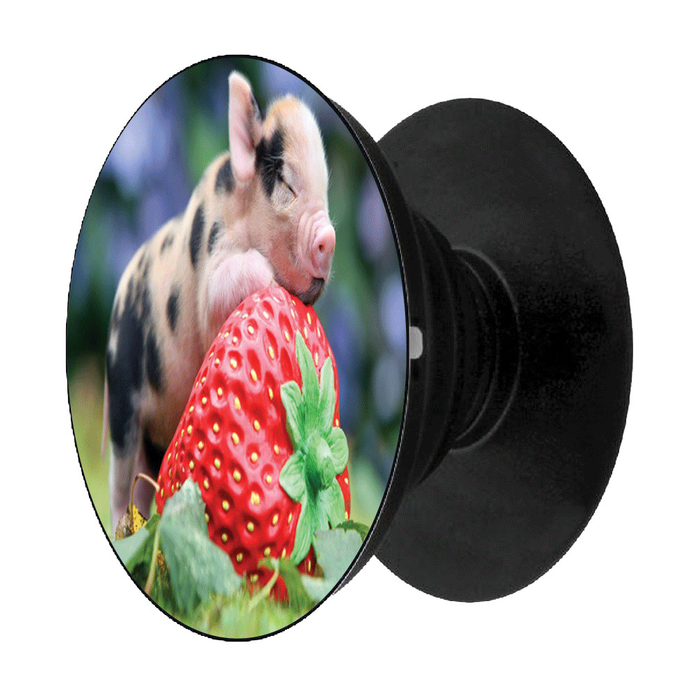 Popsocket - Giá đỡ điện thoại đa năng Heo con ăn Dâu - Hàng Chính Hãng