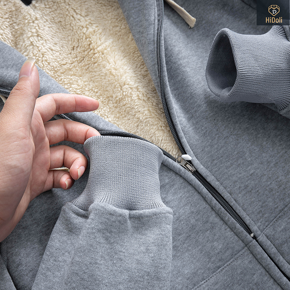 Áo nỉ lót lông nam hoodie mẫu mới cực ấm có túi mũ hàng may kỹ Micado