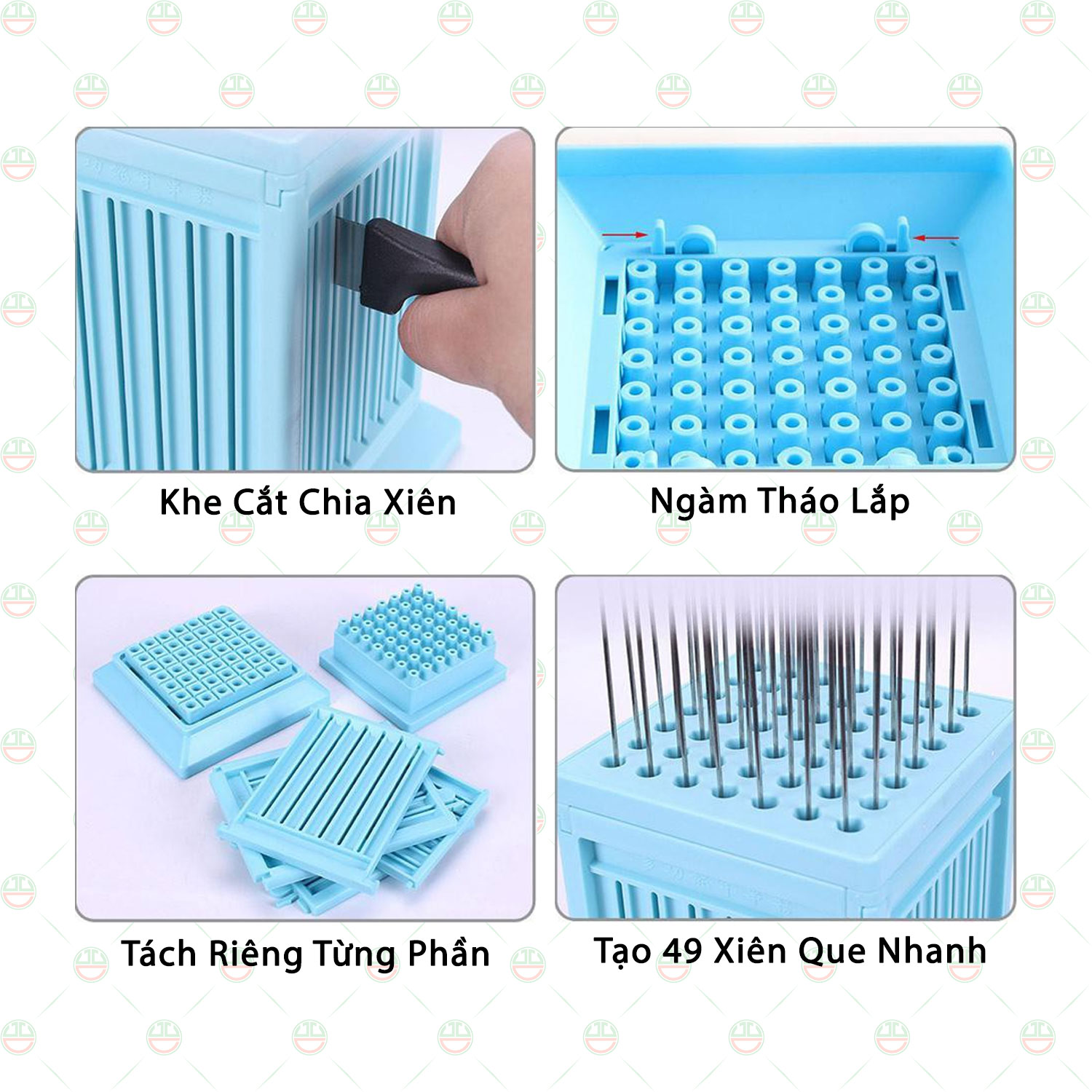 Bộ Làm Thịt Nướng Xiên Que KhoNCC Hàng Chính Hãng - Dụng Cụ Bếp Tạo 49 Xâu Xiên - Phù Hợp Buổi Cuối Tuần Party - KDHS-8212-49XQ