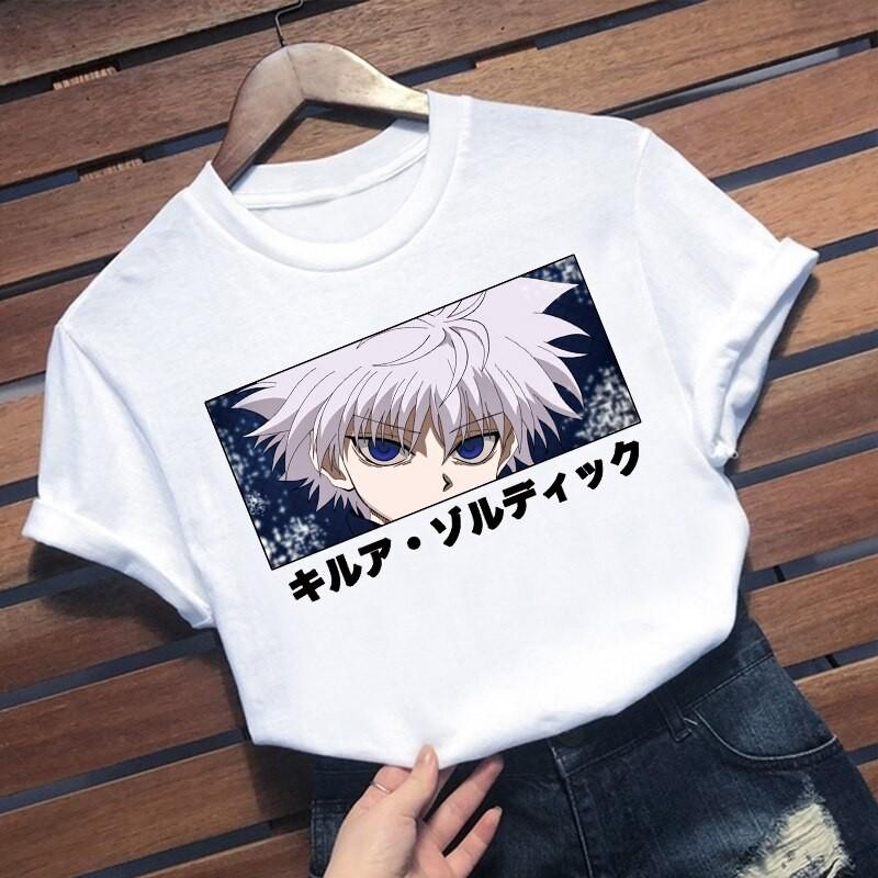 Áo thun Anime Hunter X Hunter Killua Eyes Printed Short Sleeve Mens T-shirt Fashion Casual Creative giá rẻ