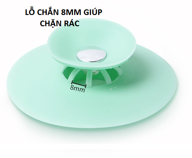 Miếng ngăn rác và giữ nước bồn rửa chén, lavabo, bồn rửa mặt GD247-LCRCC (giao màu ngẫu nhiên)