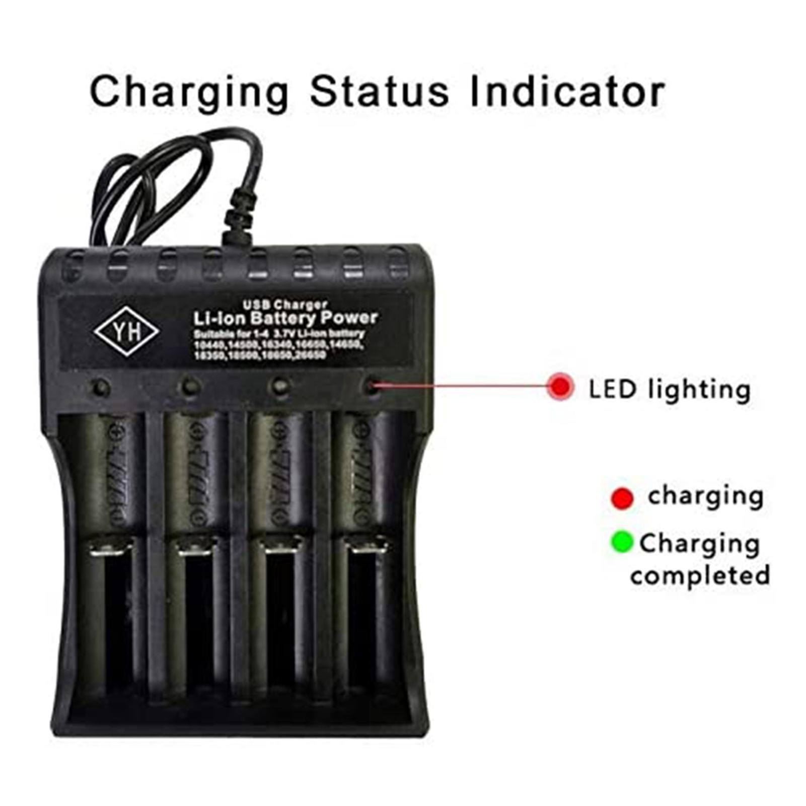 Bộ sạc USB có 4 vị trí cắm để sạc điện cho pin Li-ion 3.7V