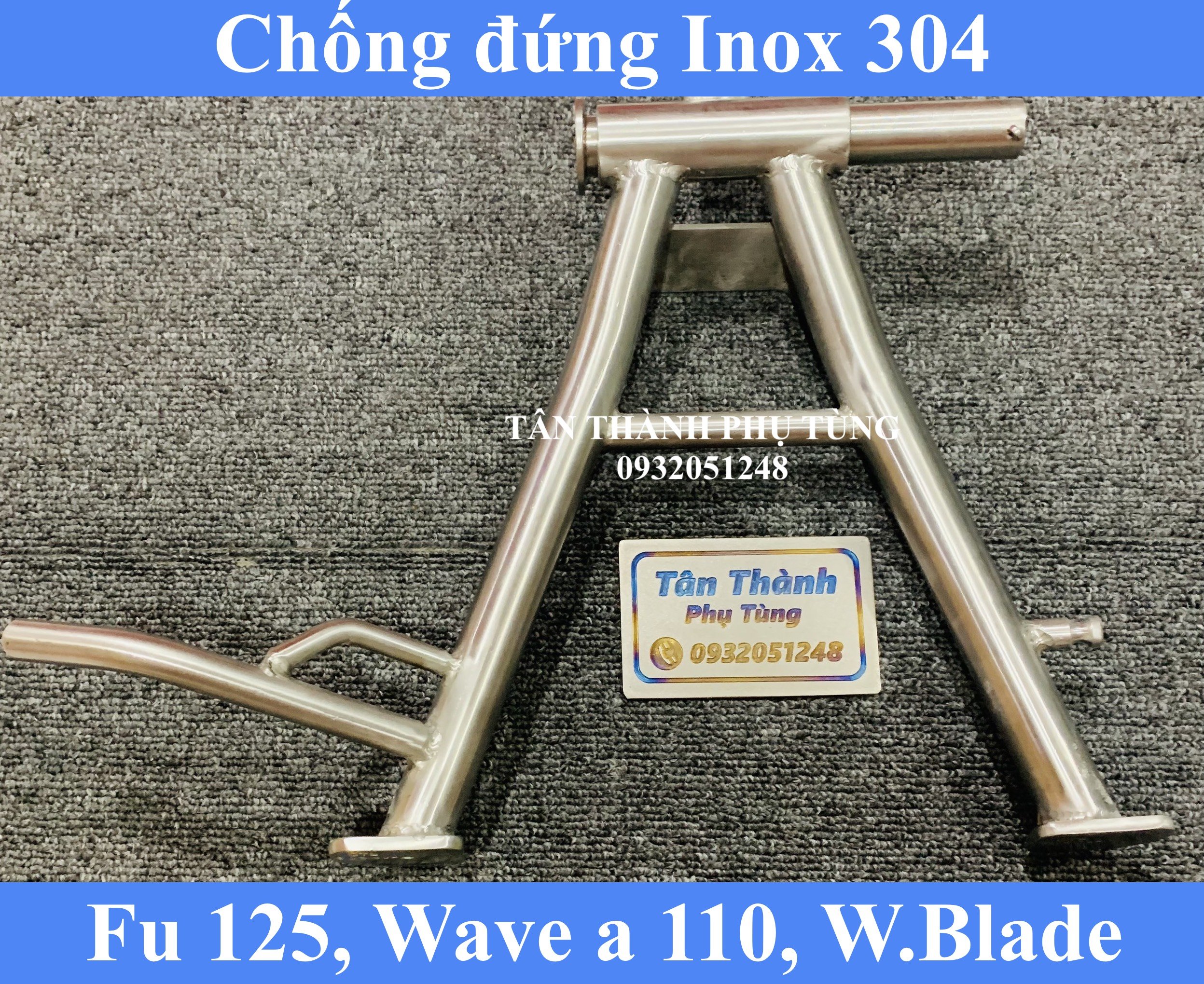 Chống đứng Inox 304 dành cho Future 125, Wave a 110, Wave Blade