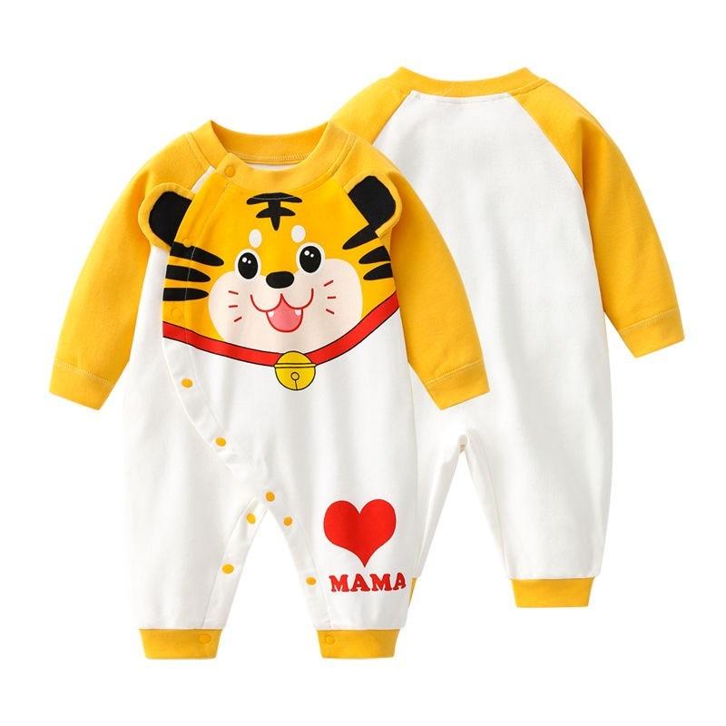 Body dài tay cho bé trai, bé gái hình Hổ dễ thương, áo liền quần hàng hè thu cho bé sơ sinh, bodysuit LOTUKA size 3-12kg