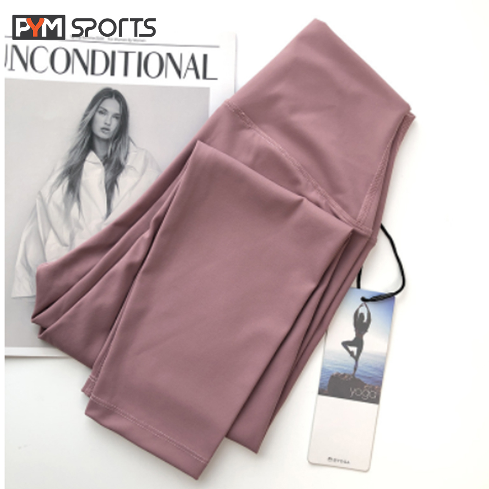 Quần legging dáng lửng trơn tập Yoga - Gym PYMSPORT - PYML045 nâng mông, lưng cạp cao