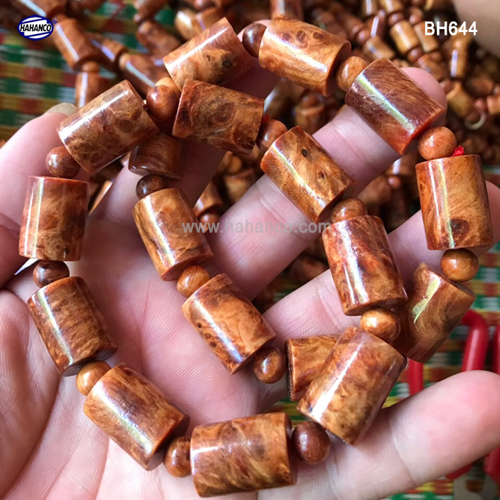 Vòng tay gỗ Đốt Trúc Nu Huyết Long để mộc Tĩnh Tâm - Lưu thông khí huyết - Bracelet of HAHANCO