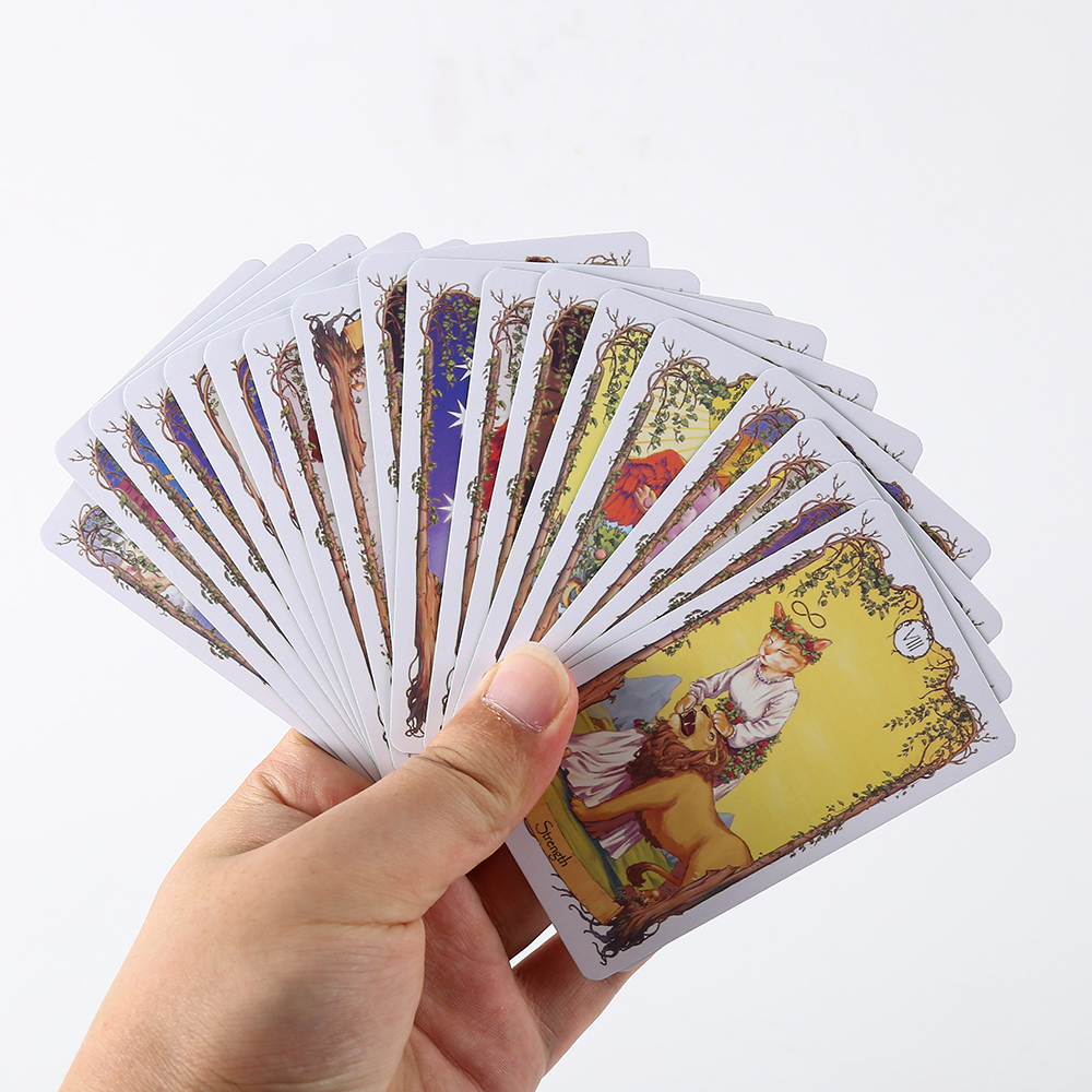 Bộ Bài Animal Tarot Hộp Thiếc 78 Lá 98x58 Mm Tặng Đá Thanh Tẩy