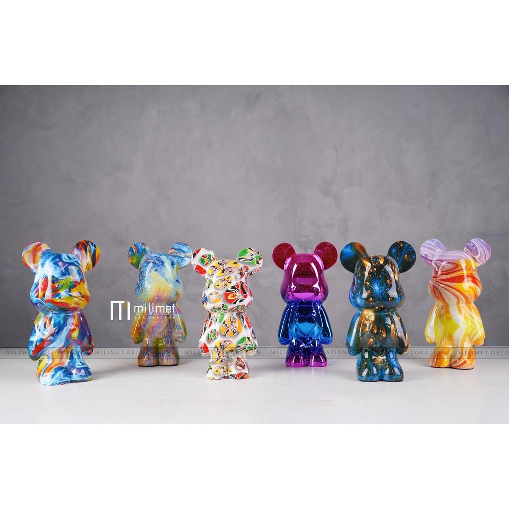 Tượng BearBrick Cao Cấp Milimet Decor 28*14*11 cm (Có sẵn) Size Nhỏ