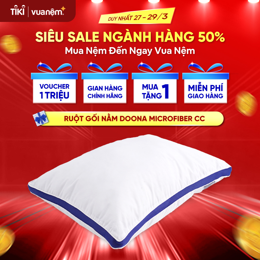 Ruột gối Microfiber Doona cao cấp, êm ái, mềm mại