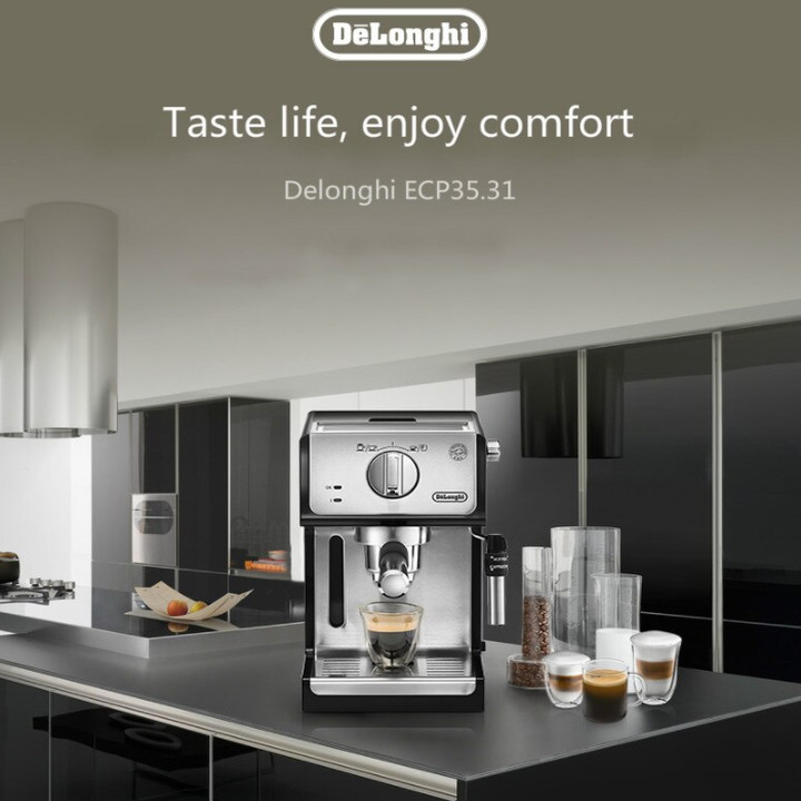 Máy pha cà phê Espresso Delonghi ECP35.31 công suất 1100W, dung tích 1.1 lít - Hàng nhập khẩu