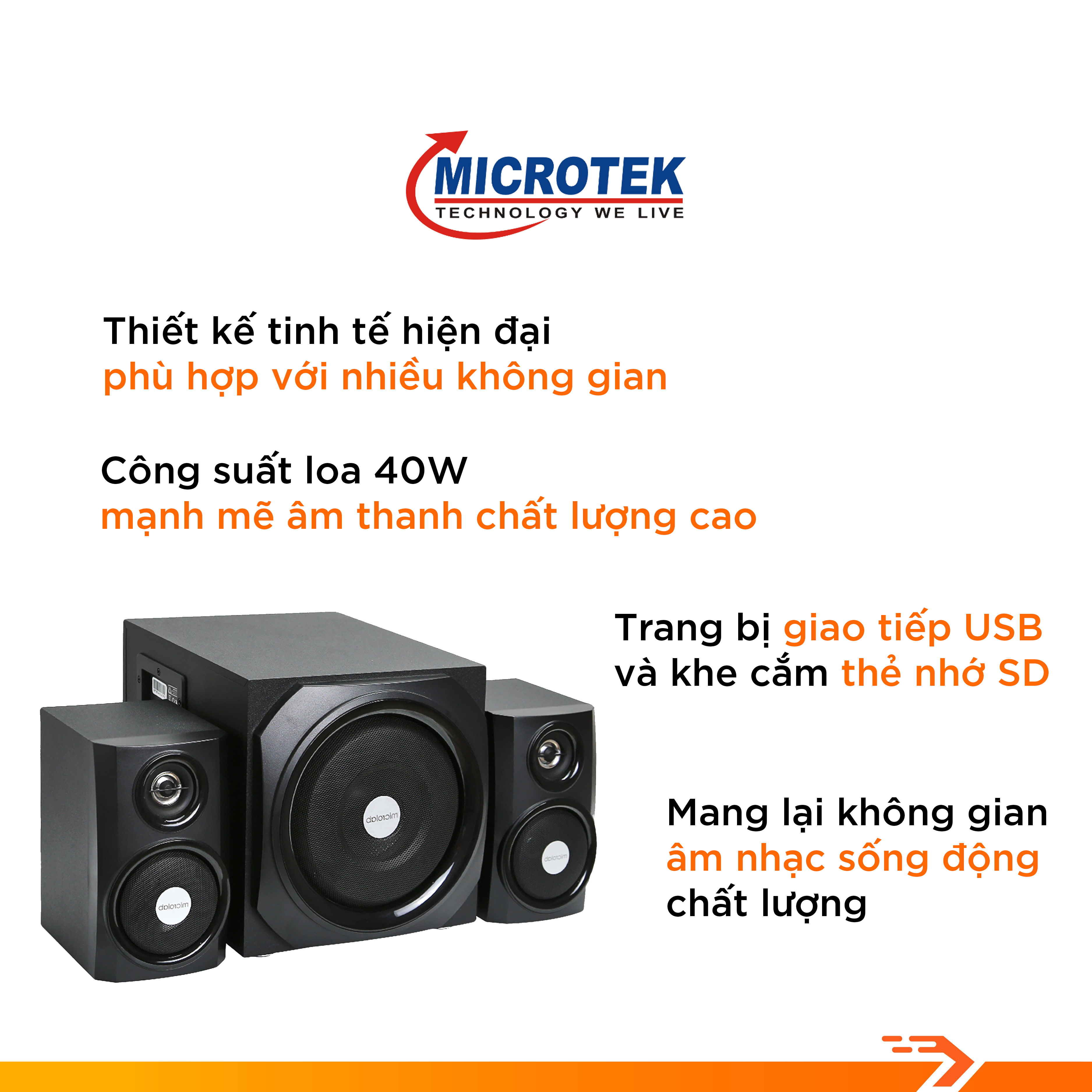 Loa vi tính Microlab TMN-9U/2.1 - Hàng Chính Hãng