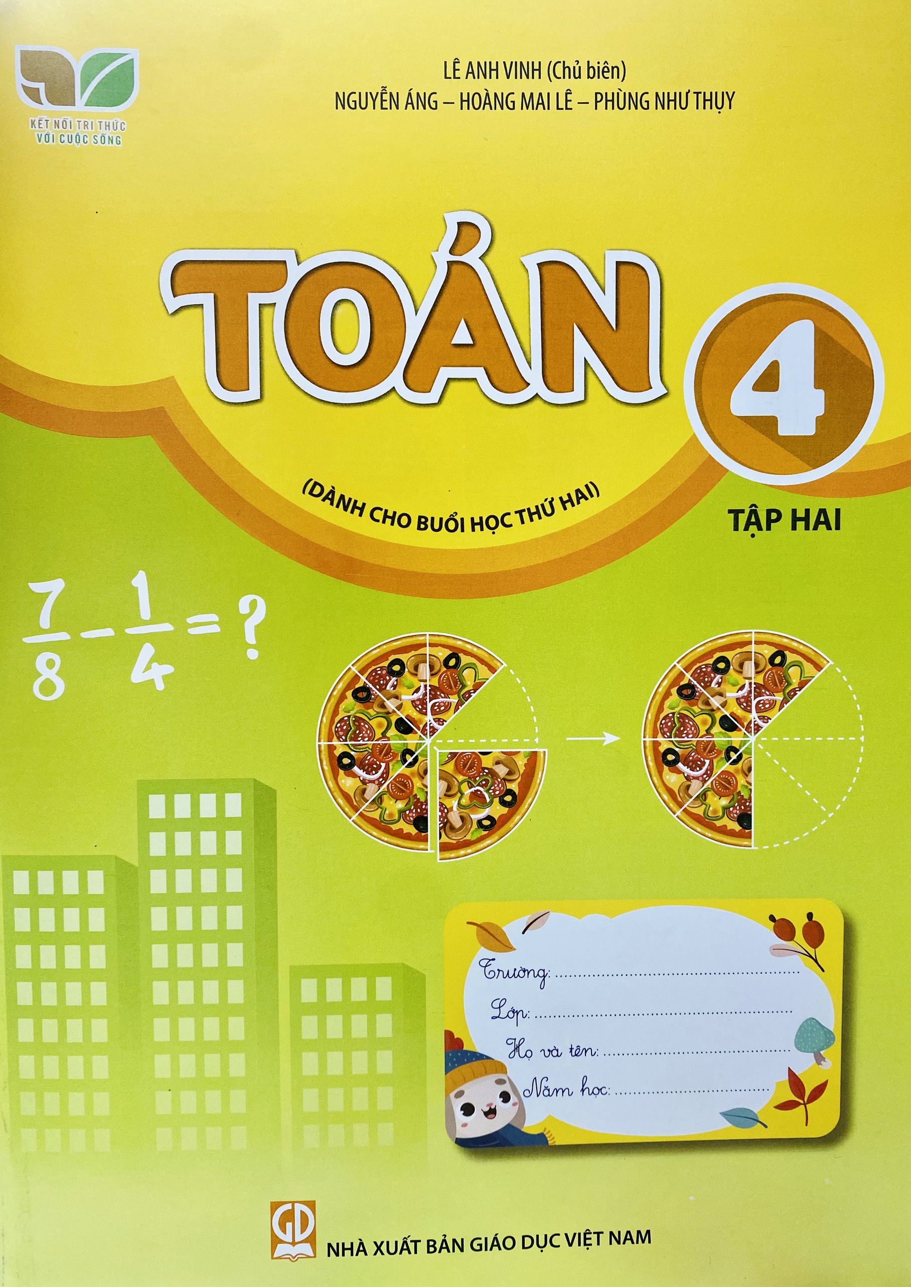 Combo 2 cuốn Toán lớp 4 tập 1+2 Dành cho buổi học thứ hai (Kết nối tri thức với cuộc sống)