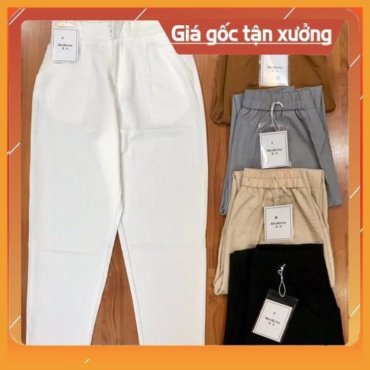 Quần baggy đũi nữ   quần baggy đũi Nhật cao cấp