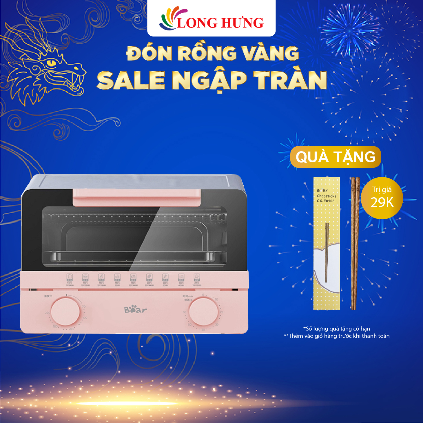 Lò nướng Bear 10 lít DKX-F10K5 - Hàng chính hãng