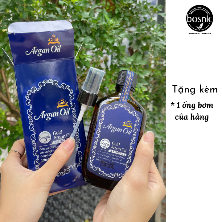 [Serum] Tinh Dầu Dưỡng Phục Hồi Tóc Hư Tổn - Argan Oil Gold 100ML Chính Hãng Bosnic