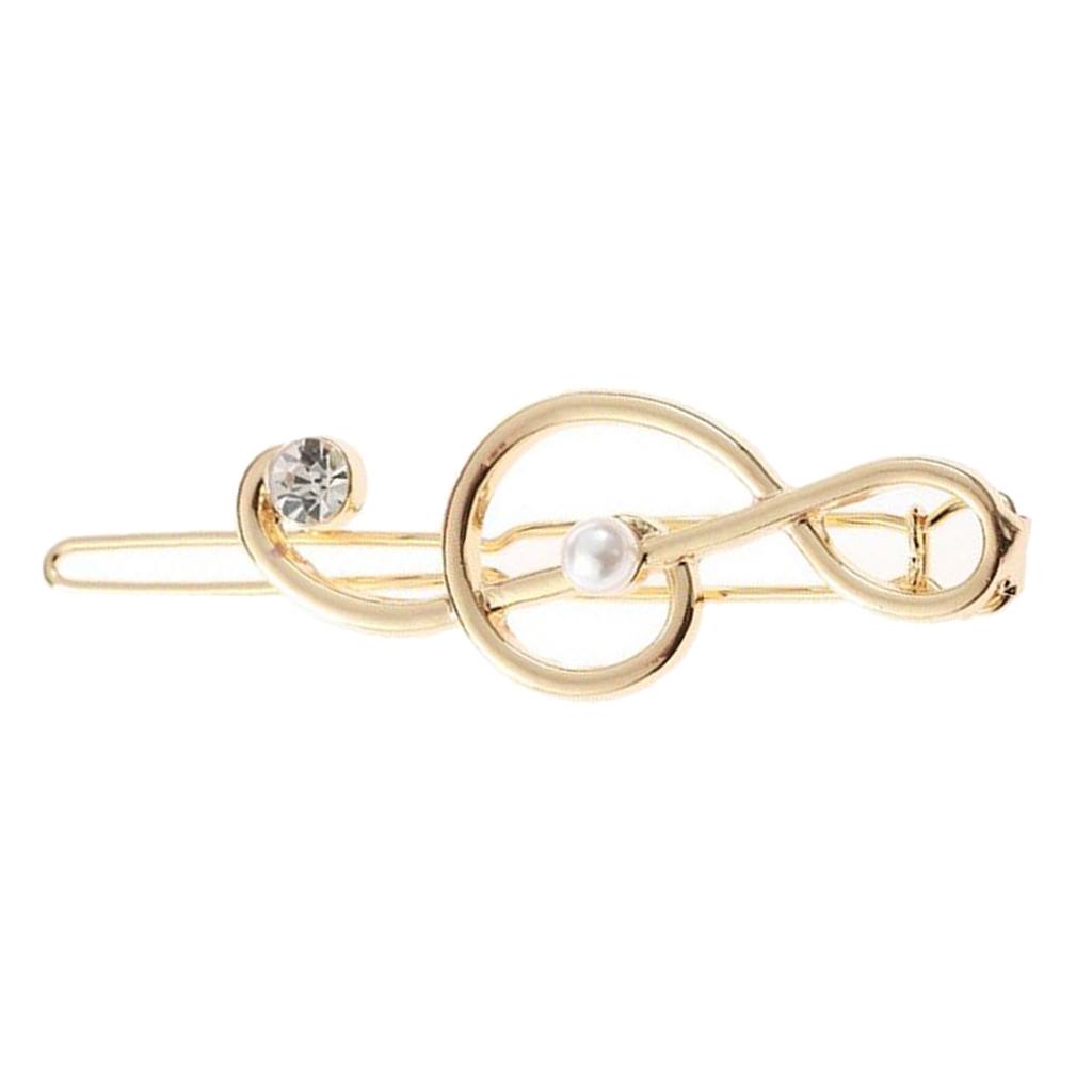4Pack Hairpin Clip Note Crystal Pearl Hair Snap Clamp Girls Hair Accessories
