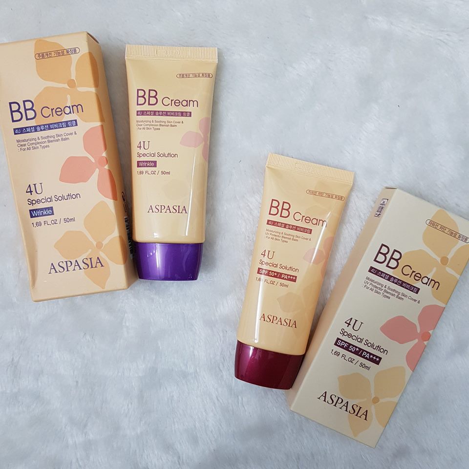 Kem Nền Aspasia BB Cream 4U Special Solution Hàn Quốc 50ml Mẫu Mới ( không xuất hóa đơn đỏ )