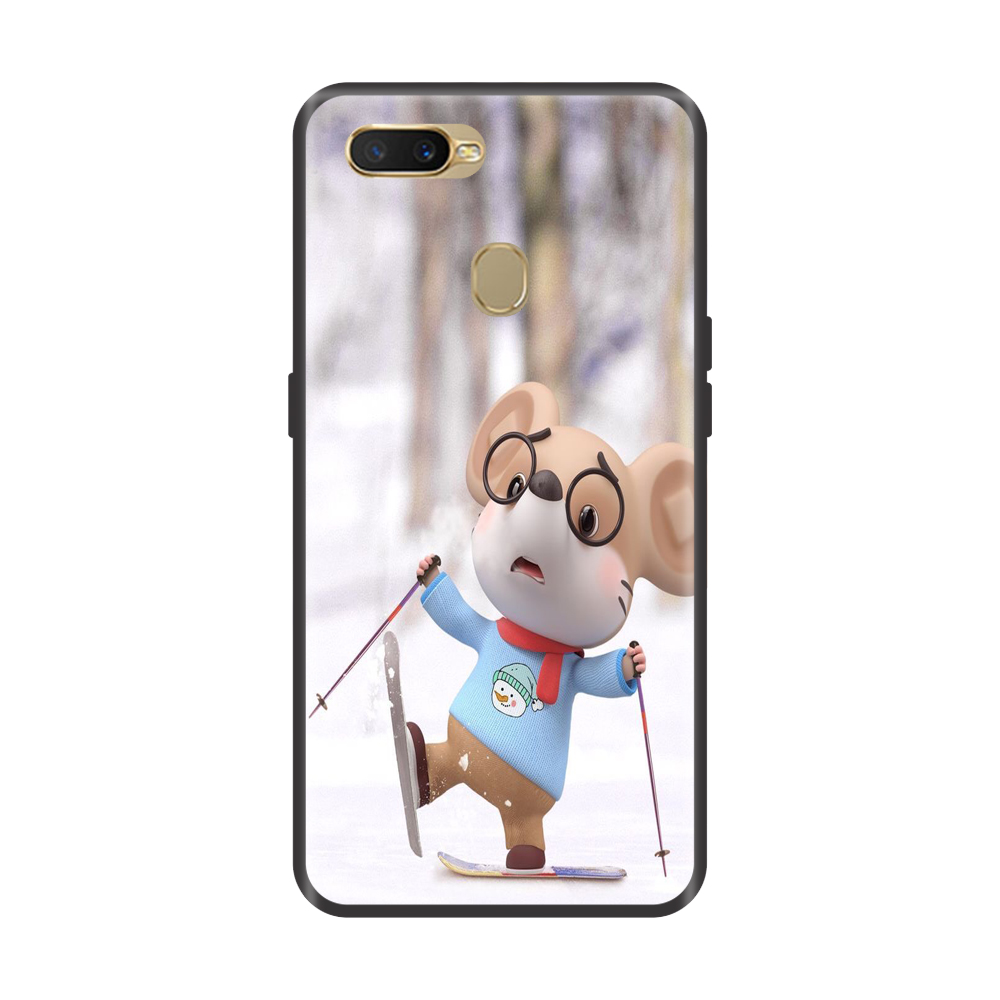 Ốp lưng TPU viền dẻo cho điện thoại OPPO A7 Hình Chuột Tết 2020 - Mẫu 21