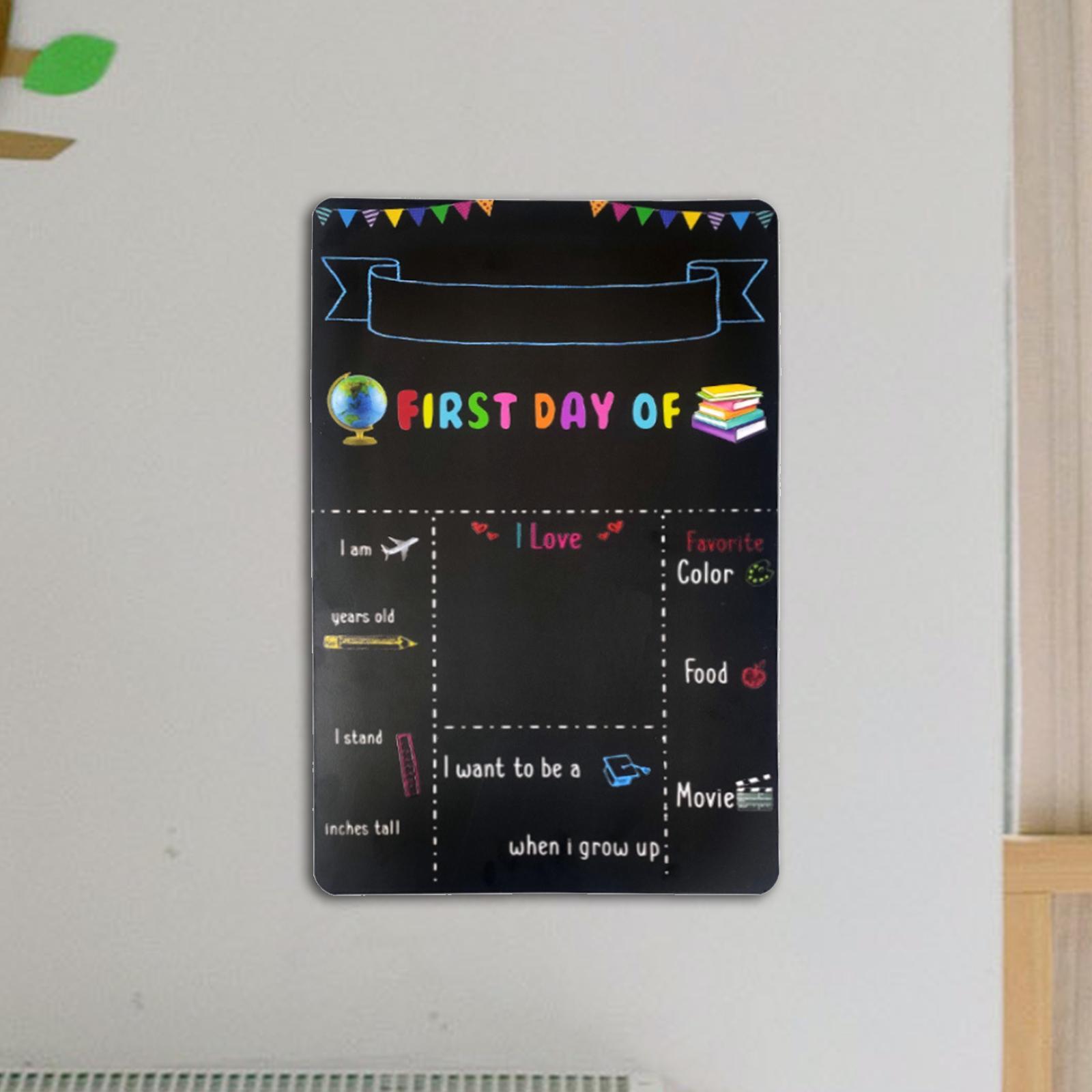 First Day Day of School Chalkboard Double Sided for Kindergarten Office