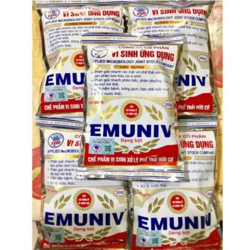 Chế Phẩm Vi Sinh Xử Lý Rác Thải Hữu Cơ - EMUNIV Dạng Bột (gói 200gram) - Nông Trại Sago