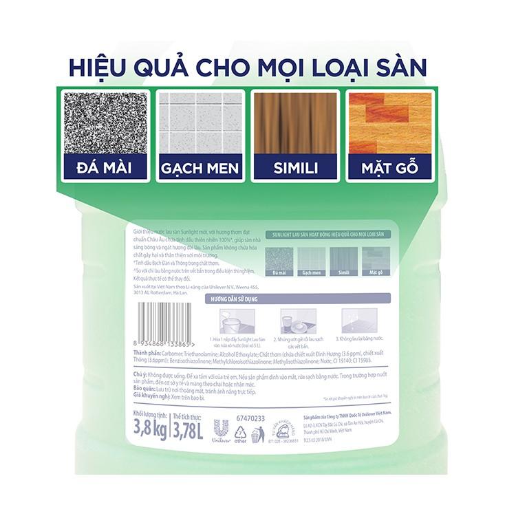 Nước lau sàn Sunlight Hương Hoa Diên Vỹ 3.8L