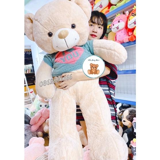 Gấu Bông Teddy Mặc Áo I Love U Cao Cấp - Gấu Bông Mina