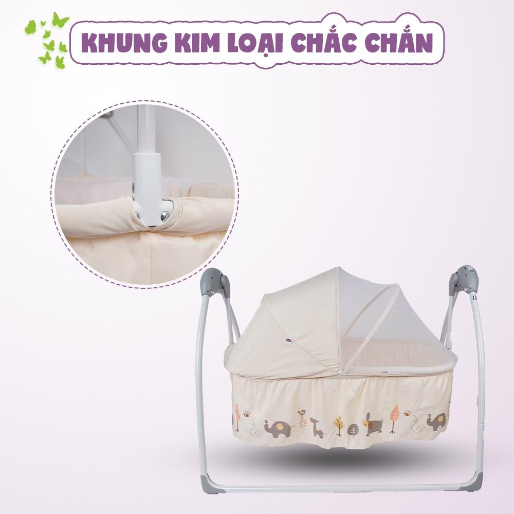 Nôi điện cho bé điều khiển từ xa kết hợp nhạc trắng ru ngủ Mastela SG239 - Nôi cho bé sơ sinh đu đưa tự động