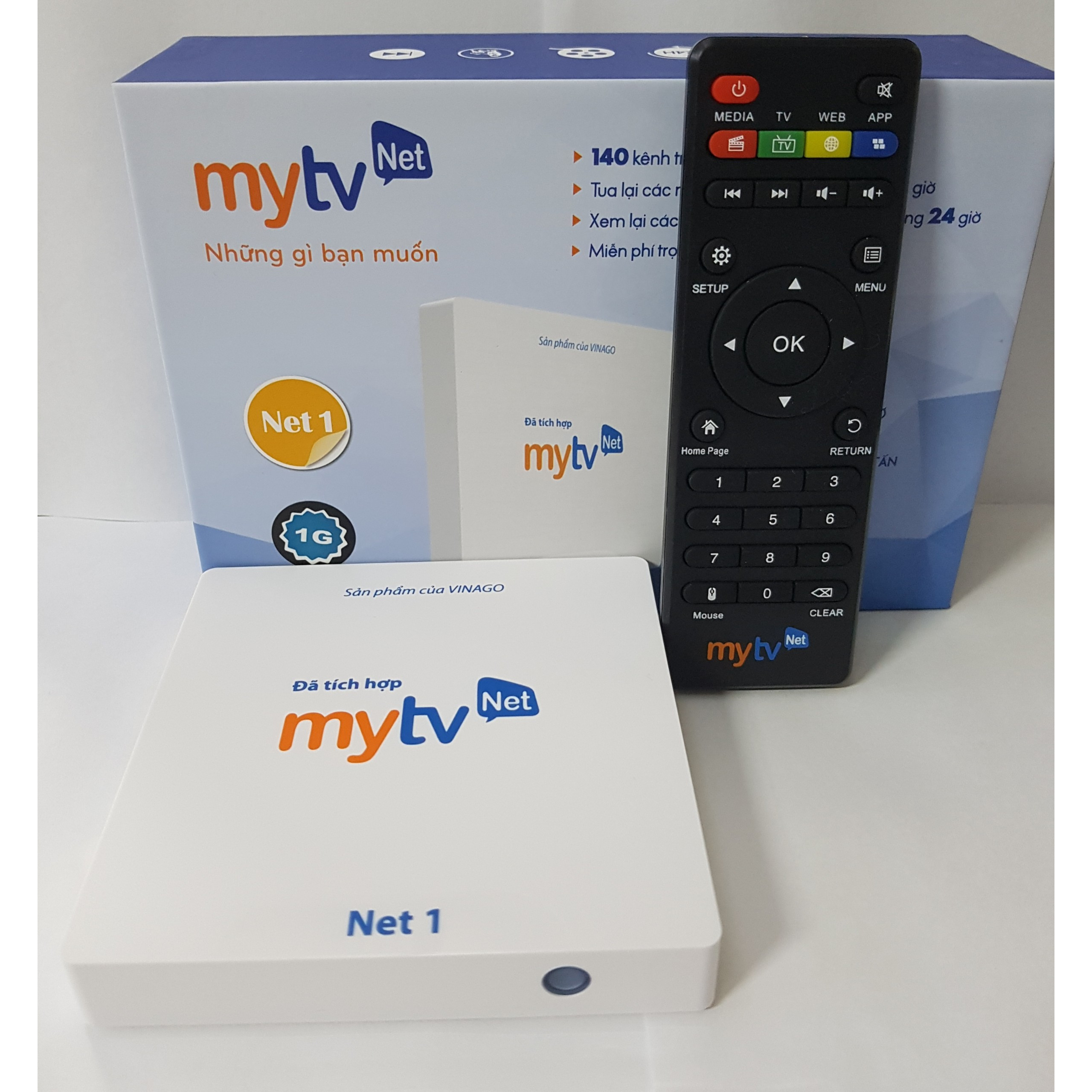 Android MyTV Net 1G bản 2020 Tặng Tài khoản HDplay cập nhập Android 7.1.2 hỗ trợ điều khiển Giọng nói - Hàng chính hãng