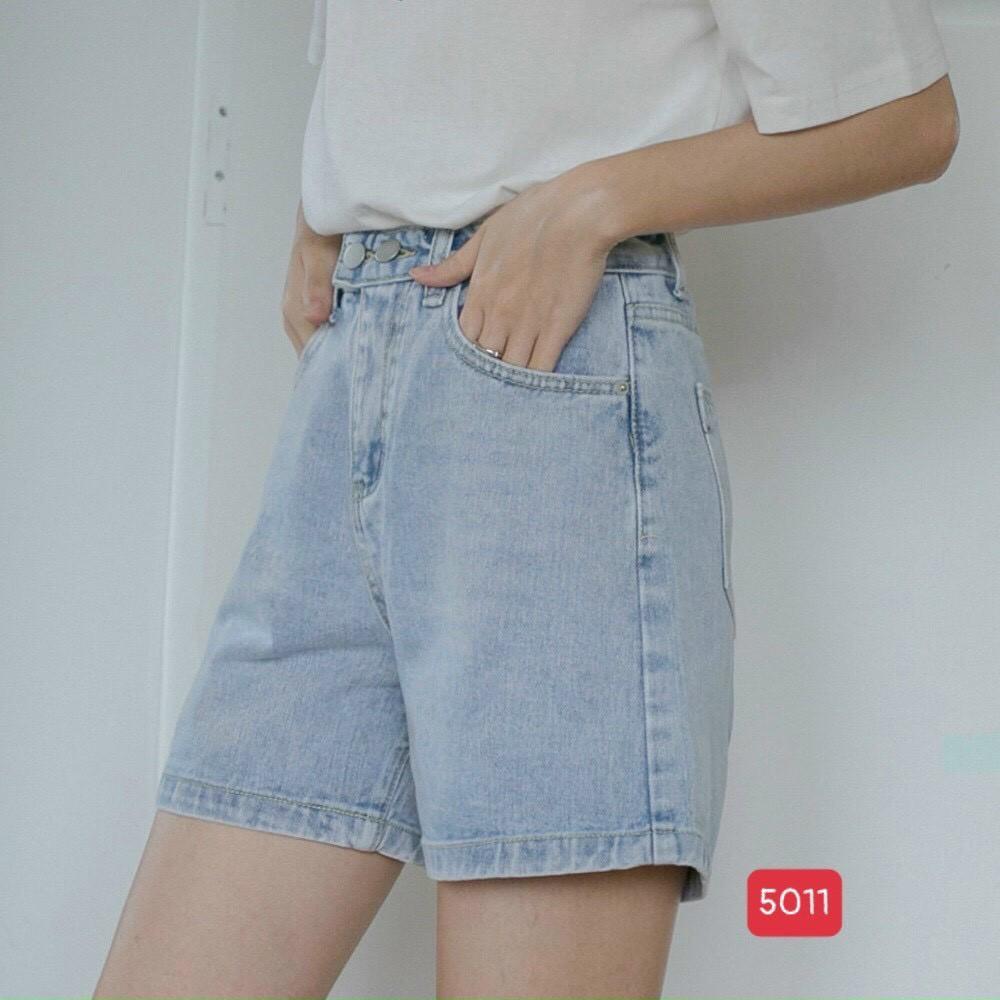 Quần short jean nữ, quần jean nữ ngắn màu xanh eo co giãn cao cấp phong cách HÀN QUỐC 2021 murad_fashion jn5011