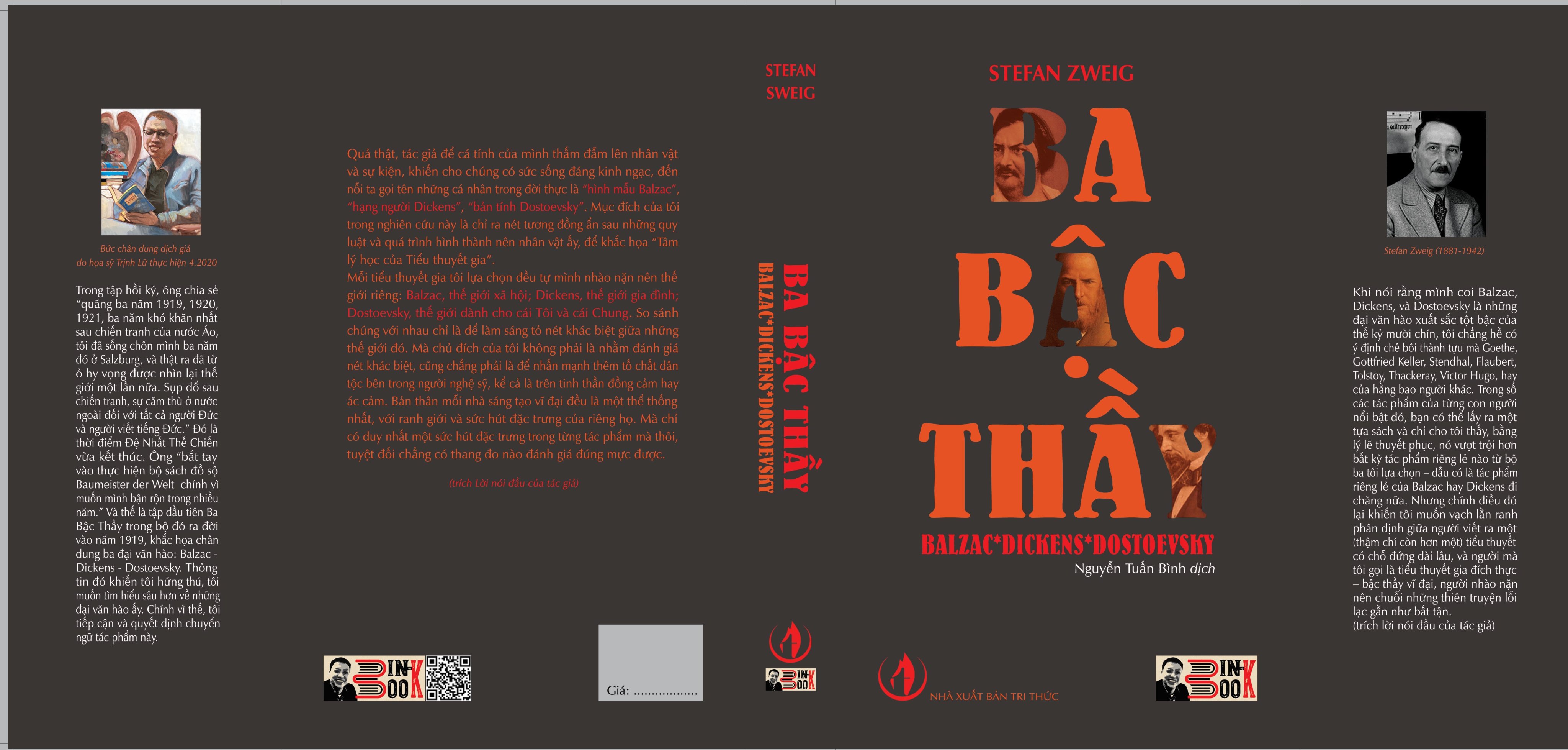 BA BẬC THẦY BALZAC * DICKENS * DOSTOEVSKY – Stefan Zweig – Người dịch Nguyễn Tuấn Bình – Bình Book - NXB Tri Thức