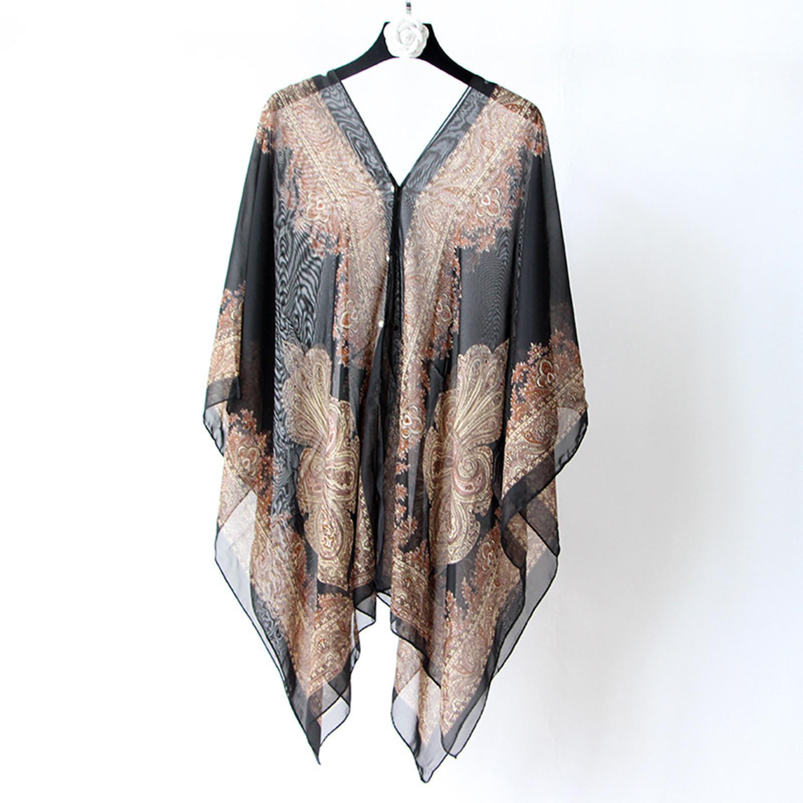Women Beach Chiffon Chiffon Cover up Top Sleeveless Open Front Soft Loose Shawl Women Chiffon Shawl Wrap for Wedding Evening Summer Cycling