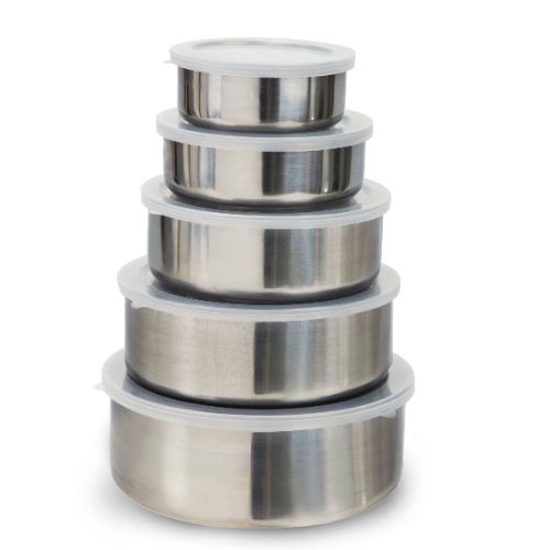 Bộ Thố Inox 5 cái - Hộp Đựng Thực phẩm 10,12,14,16,18M