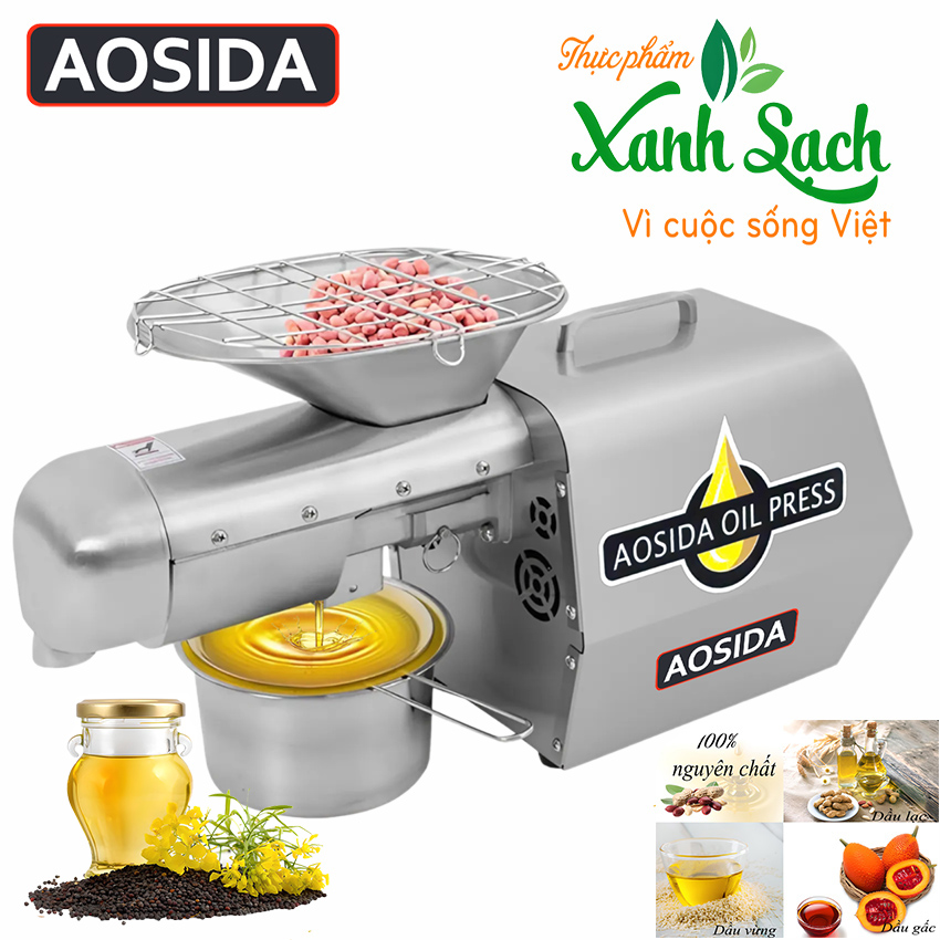 Máy Ép Dầu Nóng-Lạnh WF-J168 AOSIDA Thương Hiệu Cao Cấp Anh Quốc, 1800W, Ép 5-8kg/giờ - Hàng Nhập Khẩu (Bảo Hành 12 Tháng)