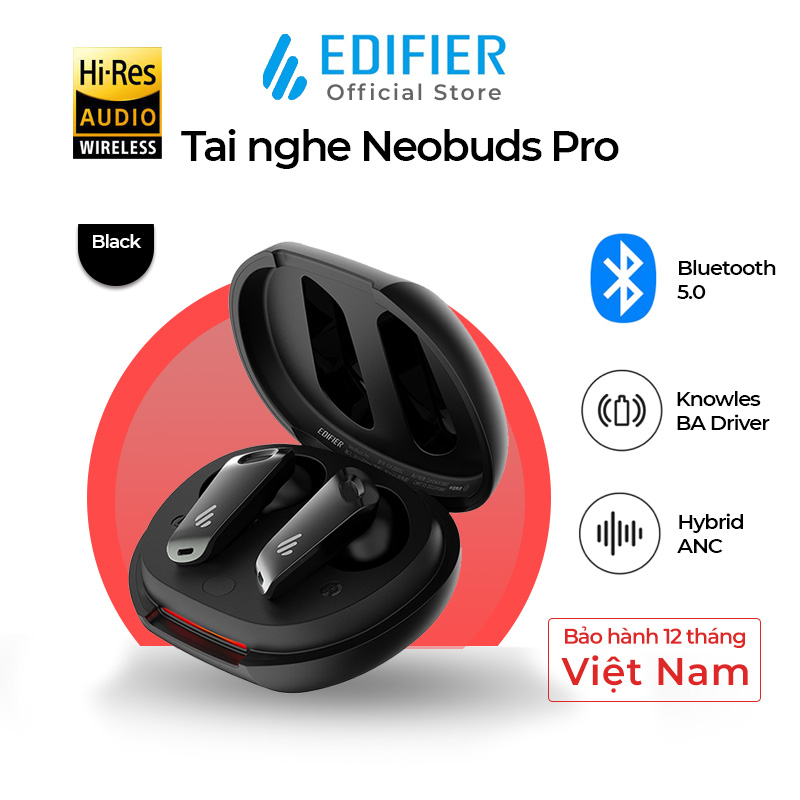 EDIFIER NEOBUDS PRO - Tai nghe bluetooth HIRES Audio Wireless Chống ồn chủ động Đàm thoại 6 micro - Hàng chính hãng Bản quốc tế