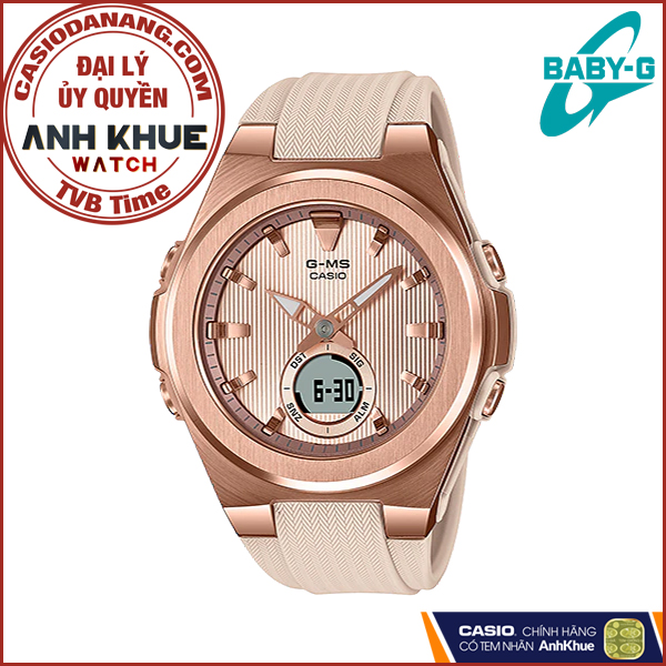 Đồng hồ nữ dây nhựa Casio Baby-G chính hãng Anh Khuê MSG-C150G-4ADR (40mm)